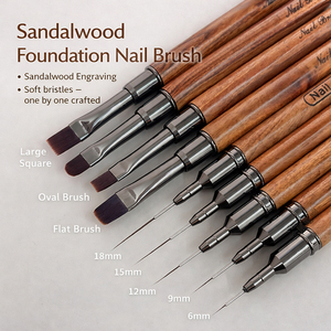 Pinceau liner pour nail art à manche en bois personnalisé, poils fins en nylon pour la peinture au gel et les lignes de précision - Product Image 1