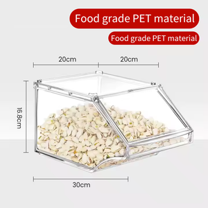 Pet Nut Lưu Trữ Container Số Lượng Lớn Thực Phẩm Dispenser Stackable Kẹo <span class=keywords><strong>Bin</strong></span> Cho Kẹo Nhựa Khô Thực Phẩm Dispenser Cho Siêu Thị Nguồn Cung Cấp - Product Image 6