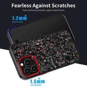 Funda para Teléfono con Marco de Fibra de Carbono Forjada Real + TPU + Metal para iPhone 16/16 Pro Max/16 Plus/16, Funda de Carbono/15 Pro, Funda Protectora - Product Image 6