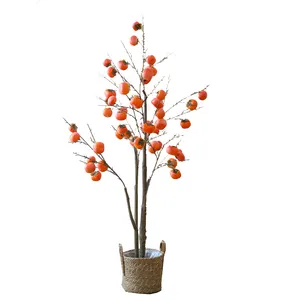 Offre Spéciale <span class=keywords><strong>kaki</strong></span> artificiel <span class=keywords><strong>arbre</strong></span> fruitier maison salon jardin décoration <span class=keywords><strong>arbre</strong></span> fruitier artificiel - Product Image 1
