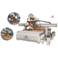 Centre d'usinage CNC pour le bois, routeur ATC 3 axes avec dispositif rotatif pour la sculpture 3D de meubles en bois massif, 1325 mm