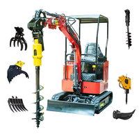 Miniexcavadora Personalizada de Fábrica, Perforadora de Hoyos, Máquina Perforadora Hidráulica para Venta