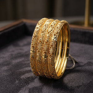 Dye Gold Forming <b>Bangles</b> Set, Fashion <b>Bangles</b>, Traditional <b>Bangles</b>, Luxury <b>Bangles</b>, Brass <b>Bangle</b> Gold Filled Jewelry Oro Joyeria - Product Image 2