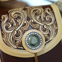 Nuevo Bolso Bandolera de Cuero Genuino para Mujer, Estilo Clásico Vintage, con Borlas, Diseño Western, Impermeable