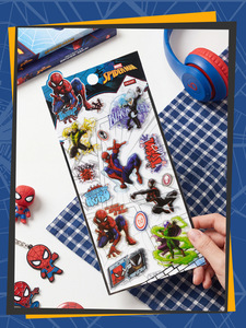 Autocollants 3D gonflés <span class=keywords><strong>Spider</strong></span>-<span class=keywords><strong>Man</strong></span>, feuille d'autocollants de super-héros de dessin animé, récompense pour enfants, décoration DIY pour téléphone et cahier - Product Image 4