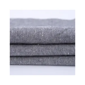 Hilo orgánico de calidad superior, tejido de algodón de cáñamo teñido, tela lisa de lino para ropa de cama, el mejor precio
