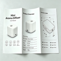 Guía de Producto Tríptica a Todo Color con Tamaño Ajustable, Manual de Usuario, Impresión de Libros para Artículos de Marca con Tarjeta Insertable