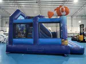 5x4x4m trẻ em bouncy lâu đài chủ đề Inflatable Combo cá trả lại nhà cá mập lâu đài bouncy với Slide - Product Image 2