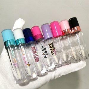 <span class=keywords><strong>FAYE</strong></span> COSMETICS Tubetto Vuoto per Lucidalabbra Rotondo da 6ml Nero Bianco Rosa Caldo con Pennello - Product Image 2