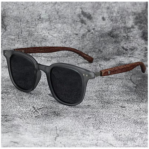 Gafas de Sol Retro Europeas y Americanas para Hombre y Mujer, Gafas de Sol de Moda con Aspecto de Madera, Protección UV para Hombre - Product Image 1