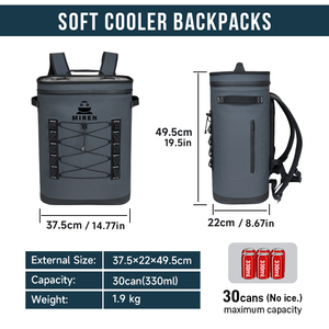 Miren ngoài trời bán lẻ mùa hè mát Túi lâu dài cách nhiệt mát túi từ khóa thiết kế 20L ba lô với mát - Product Image 2