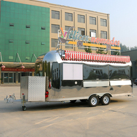 Camion de restauration rapide CAMPTRL, entièrement équipé, en acier inoxydable, pour hamburgers, tacos, avec équipement de cuisine.