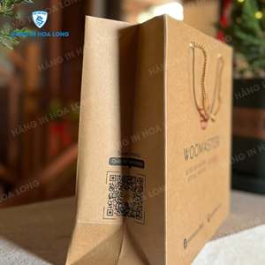 Bolsa de Papel Kraft Marrón Reciclable con Logotipo Personalizado, Bolsa de Compras con Asa, Fabricante y Proveedor OEM de Vietnam - Product Image 2