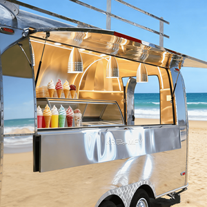 Remolque de Comida Móvil de Acero Inoxidable con Cocina Completa para Snacks, Dulces y Papas Fritas - Camión de Café para Restaurantes al Aire Libre (Rust) - Product Image 2