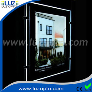 Espositore Luminoso a LED in Cristallo per Agenzie Immobiliari, Insegna Pubblicitaria per Vetrine - Product Image 3