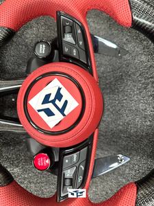 Volante de fibra de carbono para coche para Audi <span class=keywords><strong>RS3</strong></span> S3 A7 A4 B9 RS6 RS7 S4 A3 8V Q7 A6 - Product Image 6