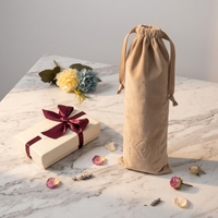 Pochette en velours recyclable de haute qualité avec cordon de serrage pour l'emballage des baguettes et des cuillères, impression sérigraphique gratuite à Shenzhen, y compris pour les écouteurs