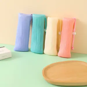 OEM Loofah Bar Jute penutup sabun jaring kemasan tas jala pengelupasan untuk jala nilon sabun kecantikan kantong katun tas kantong alami