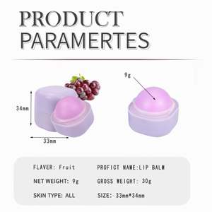 Baume à lèvres à la fraise en 4 saveurs, naturel, longue durée, adoucit les lèvres, lisse les ridules, réparation profonde, hydratant, baume à lèvres en forme de boule ronde - Product Image 6