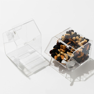 Boîte alimentaire en acrylique pour supermarché, boîte de présentation pour aliments en vrac et bonbons avec couvercle, boîte à snacks, boîte à fruits secs, boîte en plastique - Product Image 1