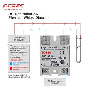 <span class=keywords><strong>SSR</strong></span>-10DA แบบเฟสเดียว20/<span class=keywords><strong>40</strong></span>/60/80/80/100DA-<span class=keywords><strong>H</strong></span> รีเลย์แบบโซลิดสเตทรีเลย์3 ~ 32V DC ควบคุมไฟฟ้ากระแสตรง AC <span class=keywords><strong>fotek</strong></span> โหลดแหล่งจ่ายไฟ24 ~ 380V รางประเภท - Product Image 2