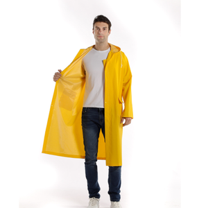 Traje impermeable amarillo personalizado con forro de PVC y poliéster - Product Image 2