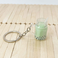 Porte-clés Boba liquide personnalisé en forme de tasse, style Kawaii, vente en gros à prix abordable