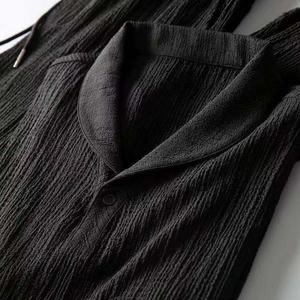 Costume personnalisé à manches courtes pour hommes, costume fin à manches courtes pour hommes, ensemble deux pièces ample à manches moyennes pour l'été, grande taille - Product Image 6