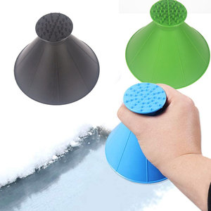 Custom Logo Wind Shield Snow Shovel Round Cone Plastic Snow Car Ice Scraper