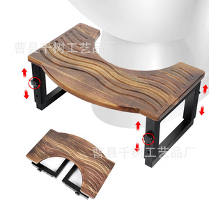 Repose-pieds réglable en bois Thousand Trees 40x22cm, siège de salle de bain réglable en hauteur pour personnes âgées, femmes enceintes, support de douche - Product Image 2