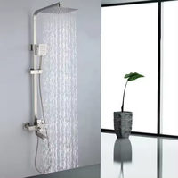 Kangrun luxe moderne de haute qualité en acier inoxydable 304 nickel brossé mural salle de bain colonne de douche ensemble de douche pluie