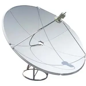 Outdoor C Banda Sólida Antena 2.4m 8ft Satélite Terra Montagem Prime Focus Dish Antena