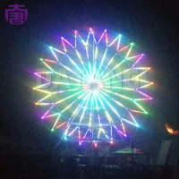 Lumière décorative LED pour manèges, IP65, 9 LED SMD5050, RGB automatique, E14, 45 mm, AC24V, pour parcs d'attractions et grandes roues.