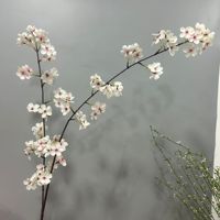 Branches de cerisier artificielles en soie longues et suspendues, fausses vignes de sakura pour décoration de plafond et de mariage