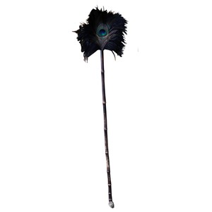 Peacock Feather Duster Bamboo Handle 19in Soft Furniture Dusting Tool Decorative Ornament Personal Gift - Product Image 5