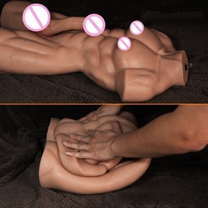 Muñeco Masculino de Silicona Líquida, Medio Cuerpo, <span class=keywords><strong>Sexy</strong></span>, Musculoso, Hombre Fuerte, con Nervuras, Pene Realista, Masturbador Femenino, Simulación Suave - Product Image 3