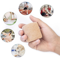 Bande de sport athlétique auto-adhésive beige bande élastique imperméable respirante pour les consommables médicaux de cheville de poignet