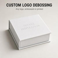 Boîte à bijoux à fermeture magnétique personnalisée avec logo, style livre, doublure en velours floqué, boîte cadeau pour collier, montre, lunettes