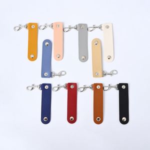PU Leather <b>Key</b> Fob Kit Multi-color Keychain <b>Rings</b> for DIY Craft Rectangular Roll Car Keychain - Product Image 4