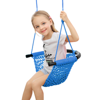 Balancelle pour enfants en forme de U, tressée à la main, en filet plastique durable, pour usage domestique, extérieur, jardin, arbre, aire de jeux, intérieur