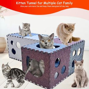 Casa para Gatos 3 en 1 con Aislamiento - Túnel de Fieltro Lavable a Máquina con Diseño Apilable para Todas las Estaciones, Escondite Acogedor No Tóxico - Product Image 2