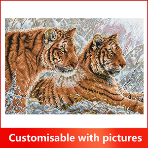 NKF Preço de Atacado Tecido Bordado Bordado Tecido Impresso Padrão 11CT Cross Stitch Kit Lona <span class=keywords><strong>Aida</strong></span> Pano 14 Contagem - Product Image 2