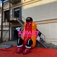 Modèles publicitaires gonflables de haute qualité en forme de hot-dog pour la génération de trafic et la décoration de restaurants