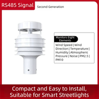 Capteur ultrasonique de vitesse et de direction du vent, détecteur intégré de bruit PM, de température, d'humidité, de luminosité et de pluie