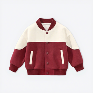 Blouson de baseball universitaire pour enfants, veste décontractée pour garçons et filles, <span class=keywords><strong>manteau</strong></span> de baseball <span class=keywords><strong>printemps</strong></span>-automne 2026 - Product Image 1