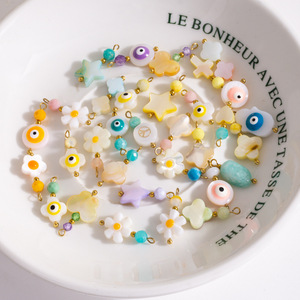 La Fiesta de Shell |   Colgantes de Conchas Naturales Surtidas con Anillas de Acero Inoxidable Chapadas en Oro PVD de 18K para la Creación de Joyería DIY - Product Image 6