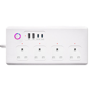 <span class=keywords><strong>Regleta</strong></span> Inteligente Matter Over Wifi <span class=keywords><strong>Homekit</strong></span> con Ahorro de Energía para la UE, con 2 Puertos USB y 2 Tipo C, Compatible con Alexa y Google Home - Product Image 4