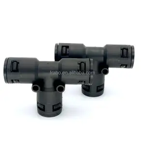 Electrical Nylon Polyamide 3-Way Fitting Conduit Gland T-Shaped Connector For Plastic Flexible Conduit