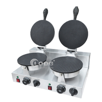 Machine à cornets de crème glacée électriques antiadhésive double, pour usage commercial – Offre spéciale