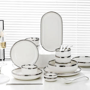 Set di stoviglie in ceramica di alta qualità con ciotola in stile <span class=keywords><strong>Lux</strong></span> con ingresso moderno include nuove bacchette per piatti per ciotola per l'inaugurazione della casa - Product Image 1